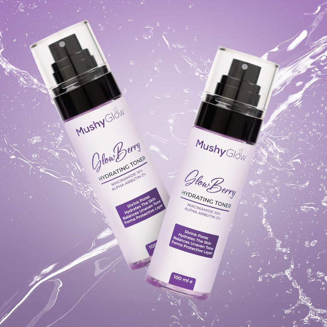 Mushy Glow Berry Toner with Niacinamide and Alpha Arbutin for glowing skin